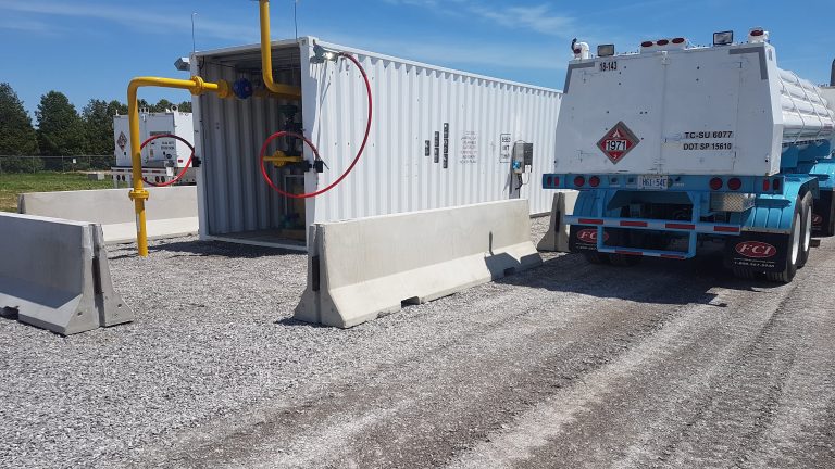 Renewable Energy in action with transportation of Renewable Natural Gas from anaerobic digester to an RNG injection point.